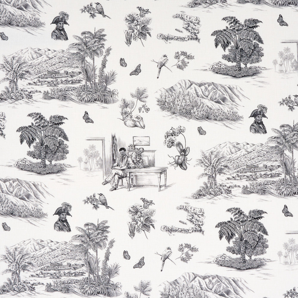 Toussaint Toile Black 180270 by Schumacher Fabric Schumacher Fabric Toussaint Toile Black 180270Fabric LINEN 53% </p><p>Repeat: H: HORZ. 54" (137CM), V: VERT. 54" (137CM) 27 - Fabric Carolina -