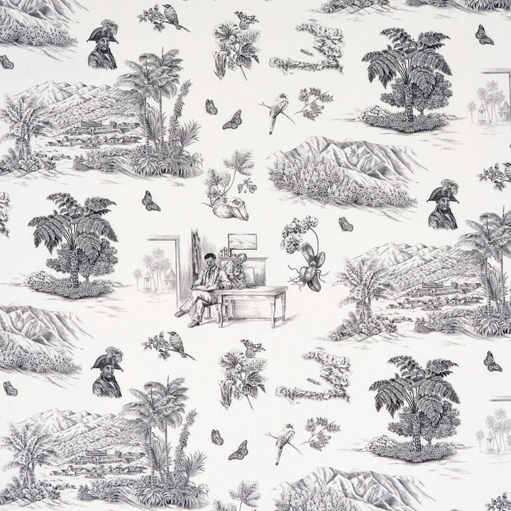 Toussaint Toile Black 180270 by Schumacher Fabric Schumacher Fabric Toussaint Toile Black 180270Fabric LINEN 53% </p><p>Repeat: H: HORZ. 54" (137CM), V: VERT. 54" (137CM) 27 - Fabric Carolina -