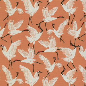 Od Block Cranes Coral 180280 By Novogratz Fabric