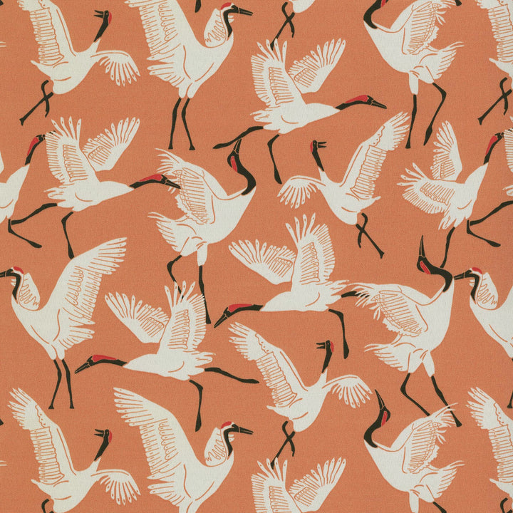 Od Block Cranes Coral 180280 by Novogratz Fabric - 100% Polyester PAKISTAN Horizontal: 13.5 and Vertical: 12.75 55 - Fabric Carolina -