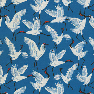 Od Block Cranes Cobalt 180281 by Novogratz Fabric