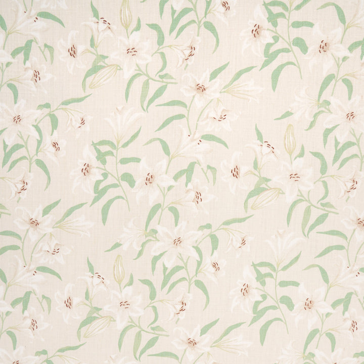 Scattered Lilies Cream 180300 by Schumacher Fabric Schumacher Fabric Scattered Lilies Cream 180300Fabric LINEN 100% THAILAND </p><p>Repeat: H: HORZ. 13" (33CM), V: VERT. 20 5/6" (53CM) 54" (137CM) - Fabric Carolina -