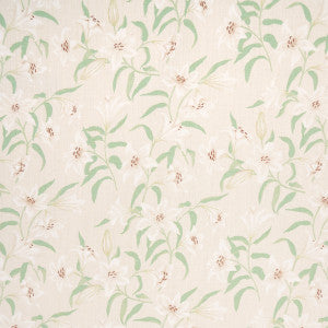 Scattered Lilies Cream 180300 by Schumacher Fabric