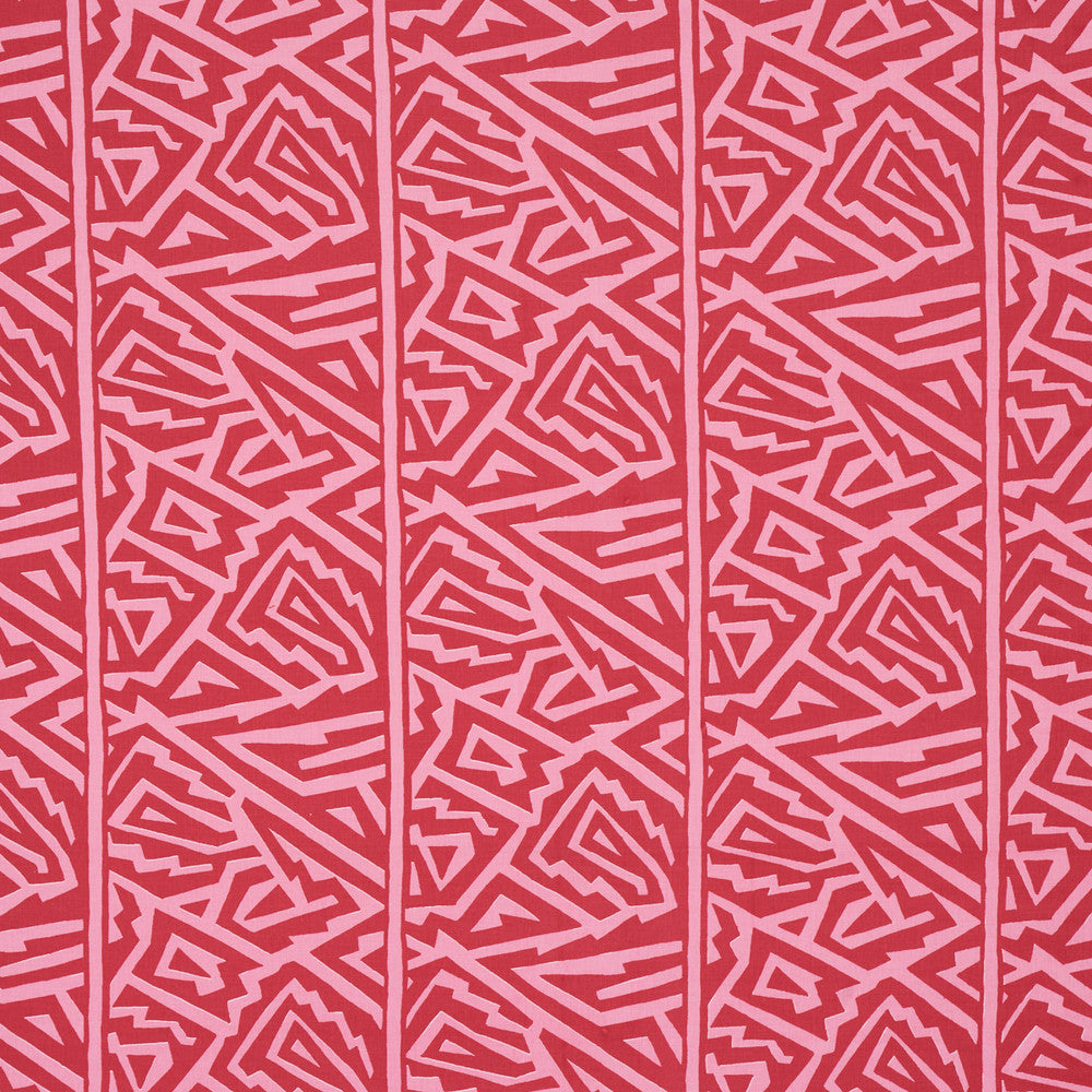 Jagged Maze Pink 180322 by Schumacher Fabric Schumacher Fabric Jagged Maze Pink 180322Fabric COTTON 100% INDIA </p><p>Repeat: H: HORZ. 7 5/7" (20CM), V: VERT. 11 3/4" (30CM) 52" (132CM) - Fabric Carolina -