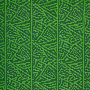 Jagged Maze Green 180323 by Schumacher Fabric
