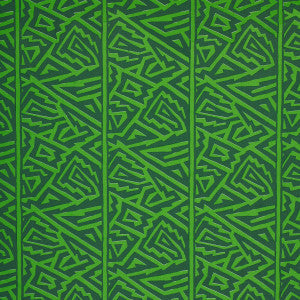 Jagged Maze Green 180323 by Schumacher Fabric