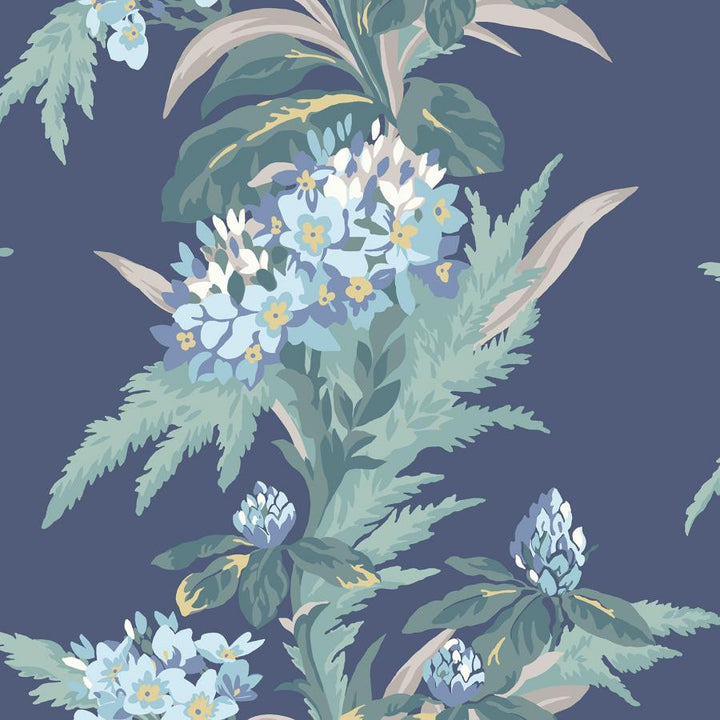 Aurora (Wp) # 05 Lagoon by 1838 Wallcoverings Wallpaper Aurora HALF DROP PASTE THE WALL UNITED KINGDOM V-21" 20.5"X11YD - Fabric Carolina -