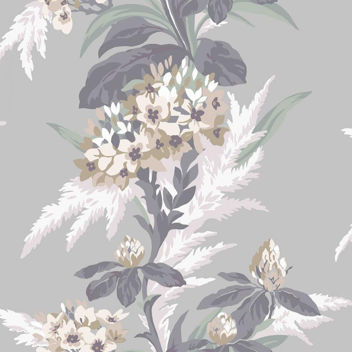 Aurora (Wp) # 06 Mist by 1838 Wallcoverings Wallpaper Aurora HALF DROP PASTE THE WALL UNITED KINGDOM V-21" 20.5"X11YD - Fabric Carolina -