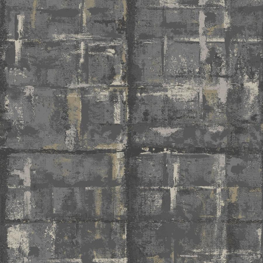 Patina (Wp) # 01 Jet by 1838 Wallcoverings Wallpaper Aurora STRAIGHT PASTE THE WALL UNITED KINGDOM V-25.5" 20.5"X11YD - Fabric Carolina -