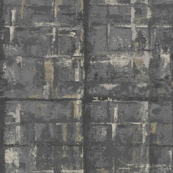 Patina (Wp) # 01 Jet by 1838 Wallcoverings Wallpaper Aurora STRAIGHT PASTE THE WALL UNITED KINGDOM V-25.5" 20.5"X11YD - Fabric Carolina -