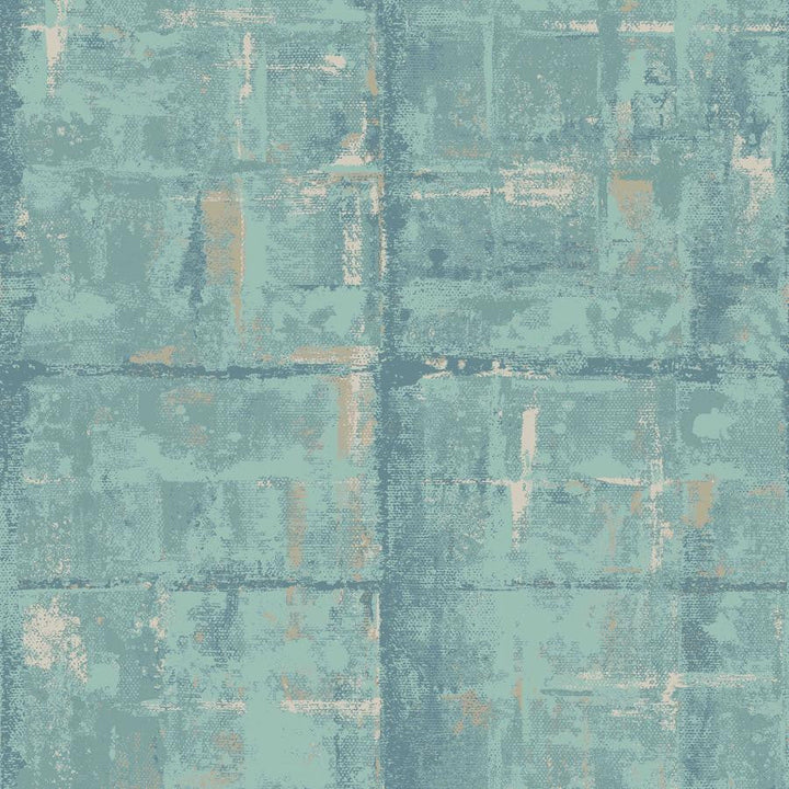 Patina (Wp) # 03 Seafoam by 1838 Wallcoverings Designer Wallpaper Aurora STRAIGHT PASTE THE WALL UNITED KINGDOM V-25.5" 20.5"X11YD - Swanky Fabrics -