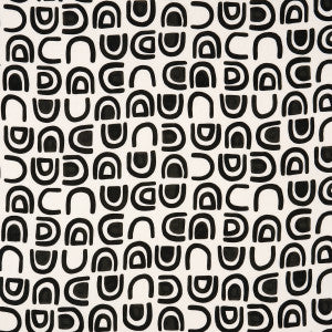 Threshold Printed Linen Carbon 180421 by Schumacher Fabric