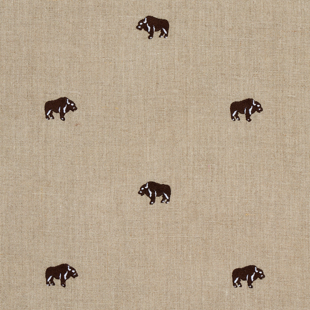 Buffalo Embroidered Linen Natural 180450 by Schumacher Fabric Schumacher Fabric Buffalo Embroidered Linen Natural 180450Fabric LINEN 90% INDIA </p><p>Repeat: H: HORZ. 6 1/3" (15CM), V: VERT. 6" (15CM) 52" (132CM) - Fabric Carolina -
