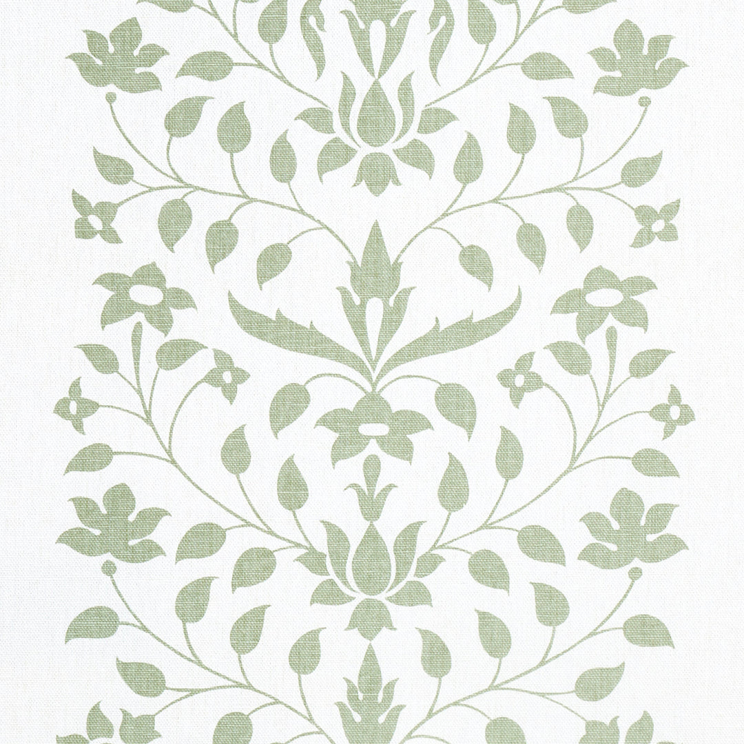 Jaipur Mughal Flower - Green by Schumacher Fabric