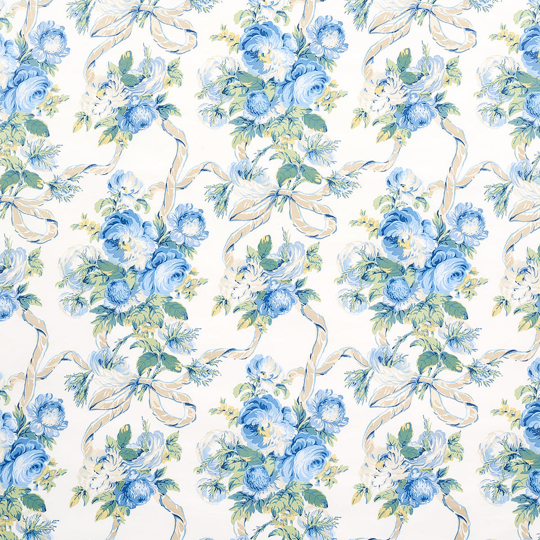 Queenies Floral Chintz - Porcelain by Schumacher Fabric