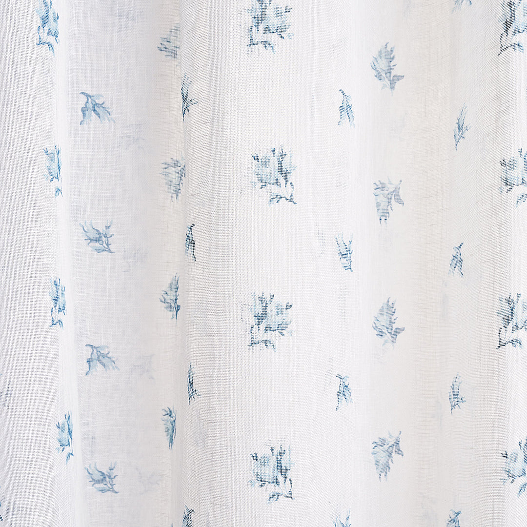 Margie Floral Sheer - Soft Blue by Schumacher Fabric
