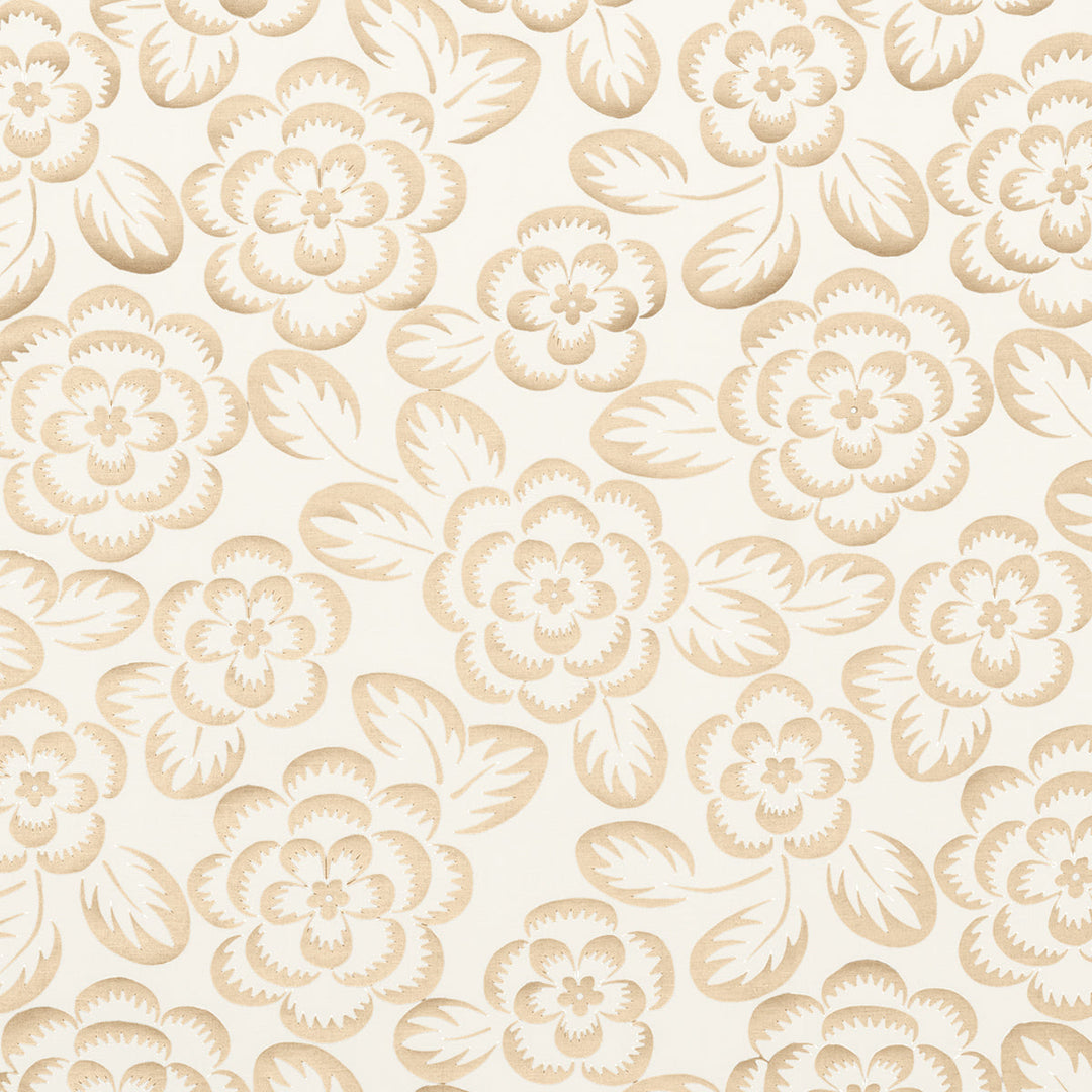 Angelica Floral - Champagne & Ivory by Schumacher Fabric