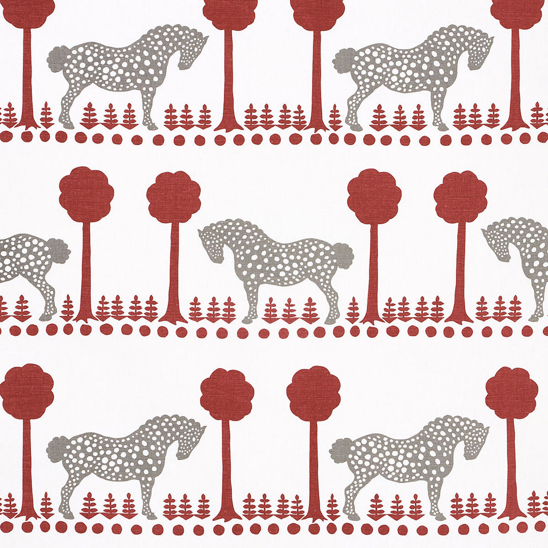 Polka Dot Pony - Red by Schumacher Fabric