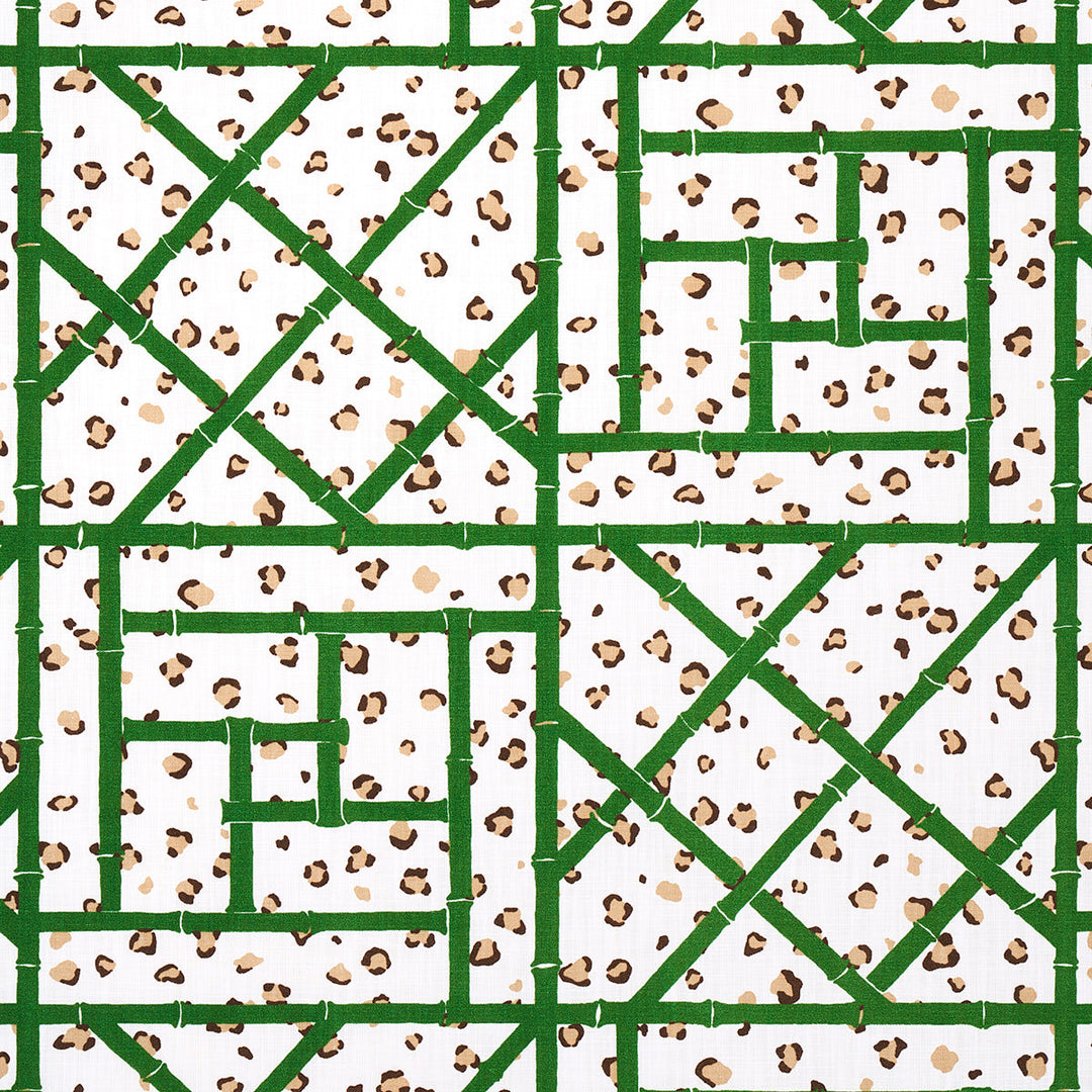 Fancy Beast Indoor/ Outdoor - Safari Green by Schumacher Fabric