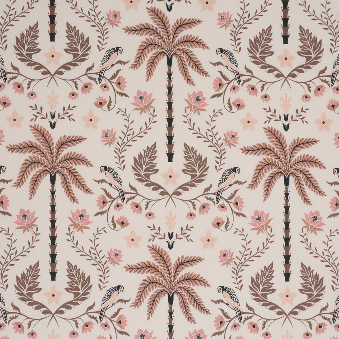 Island Palm Indoor/Outdoor - Peach & Brown by Schumacher Fabric