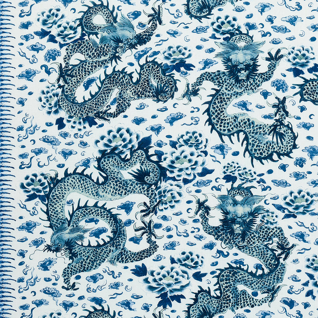 Empress Dragon - Delft by Schumacher Fabric