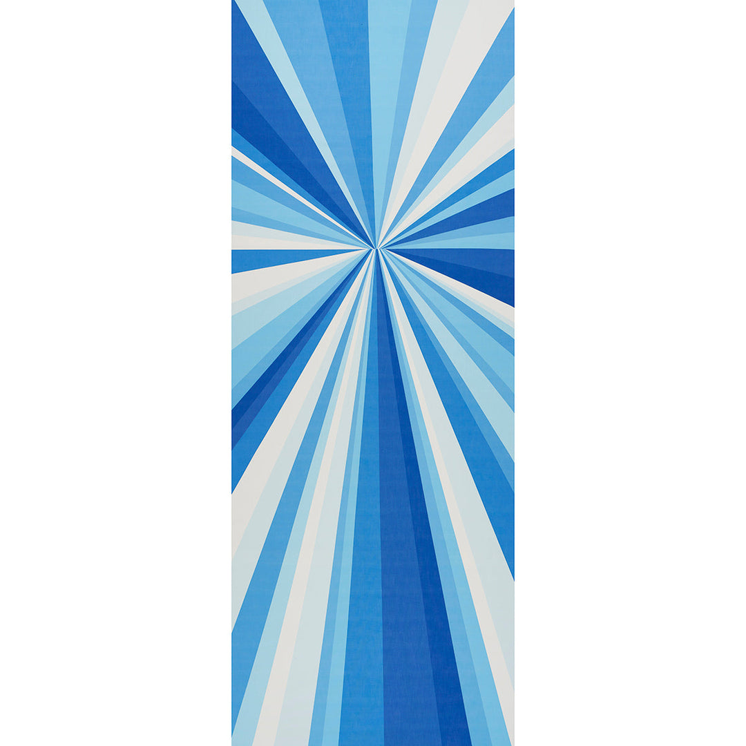 Sunbeam Print Indoor/Outdoor Panel - Horizon Blue by Schumacher Fabric