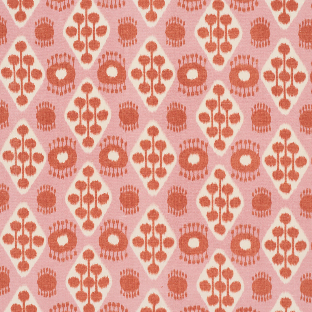 Hamilton Ikat - Pink And Tangerine by Schumacher Fabric