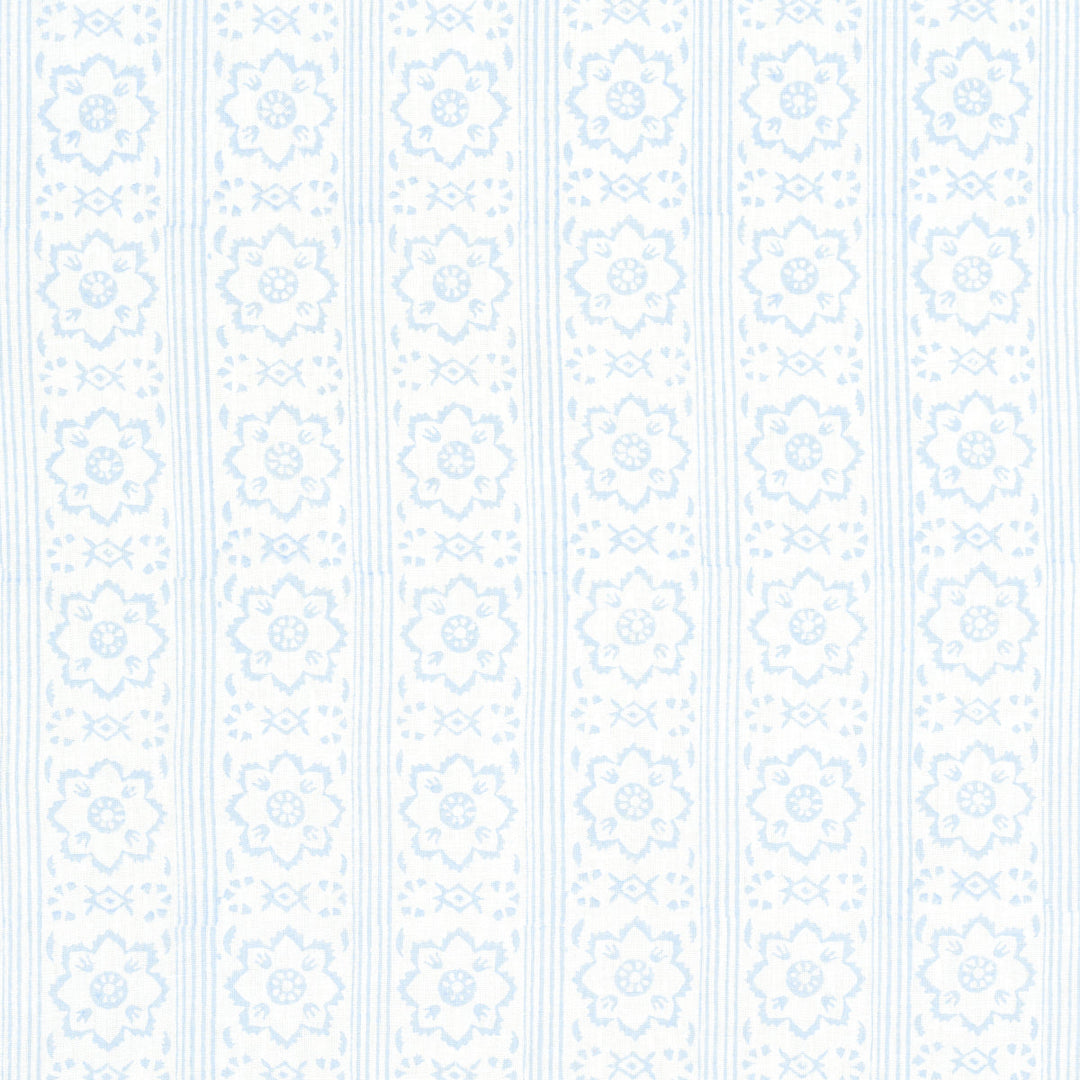Sunda Hand Block Print - Sky by Schumacher Fabric