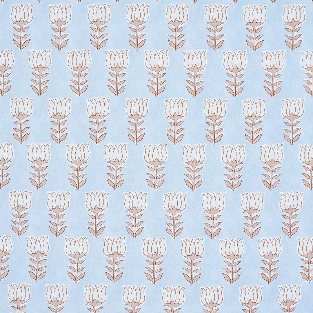 Mia Tulip - Sky & Sand by Schumacher Fabric