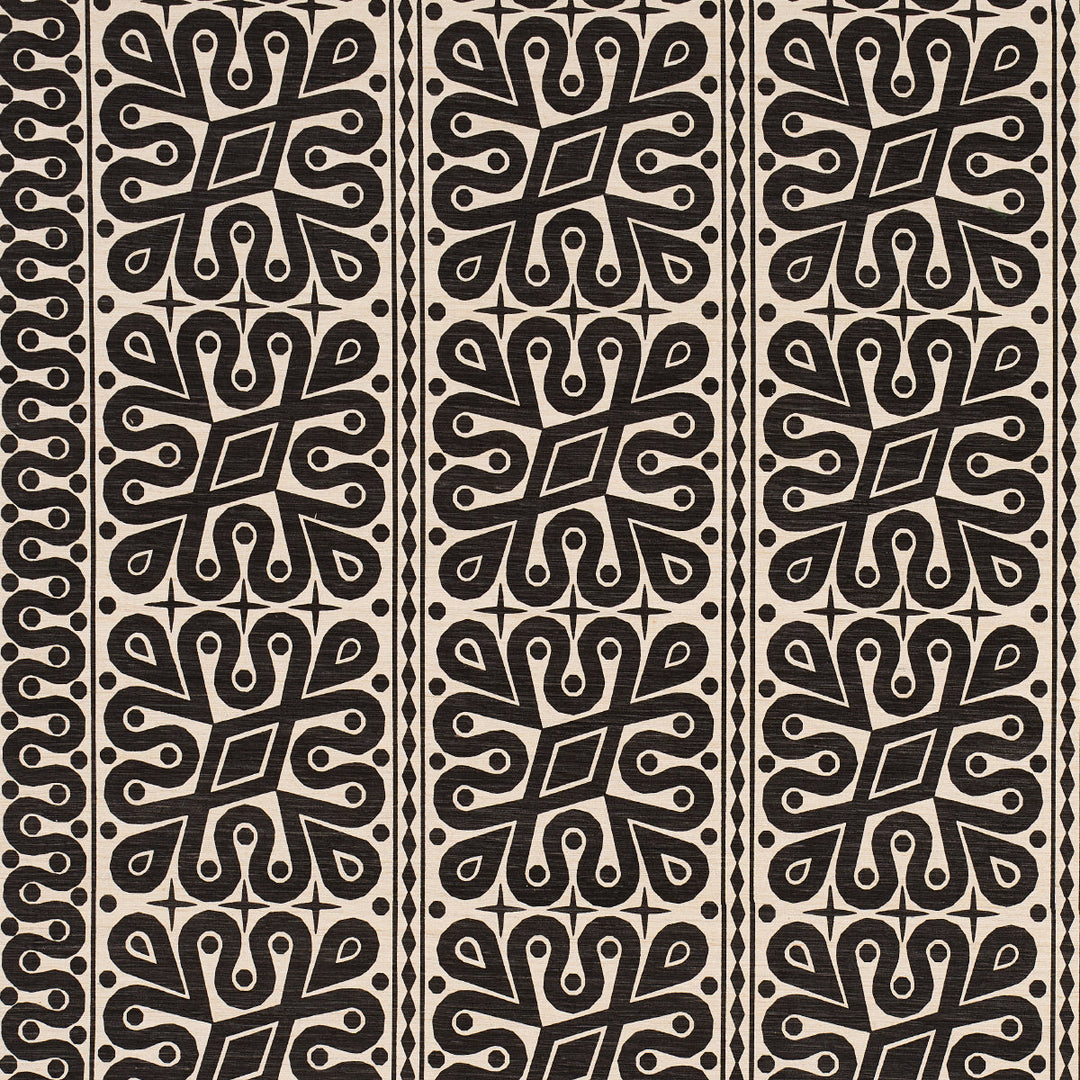 Borneo Silk - Black by Schumacher Fabric