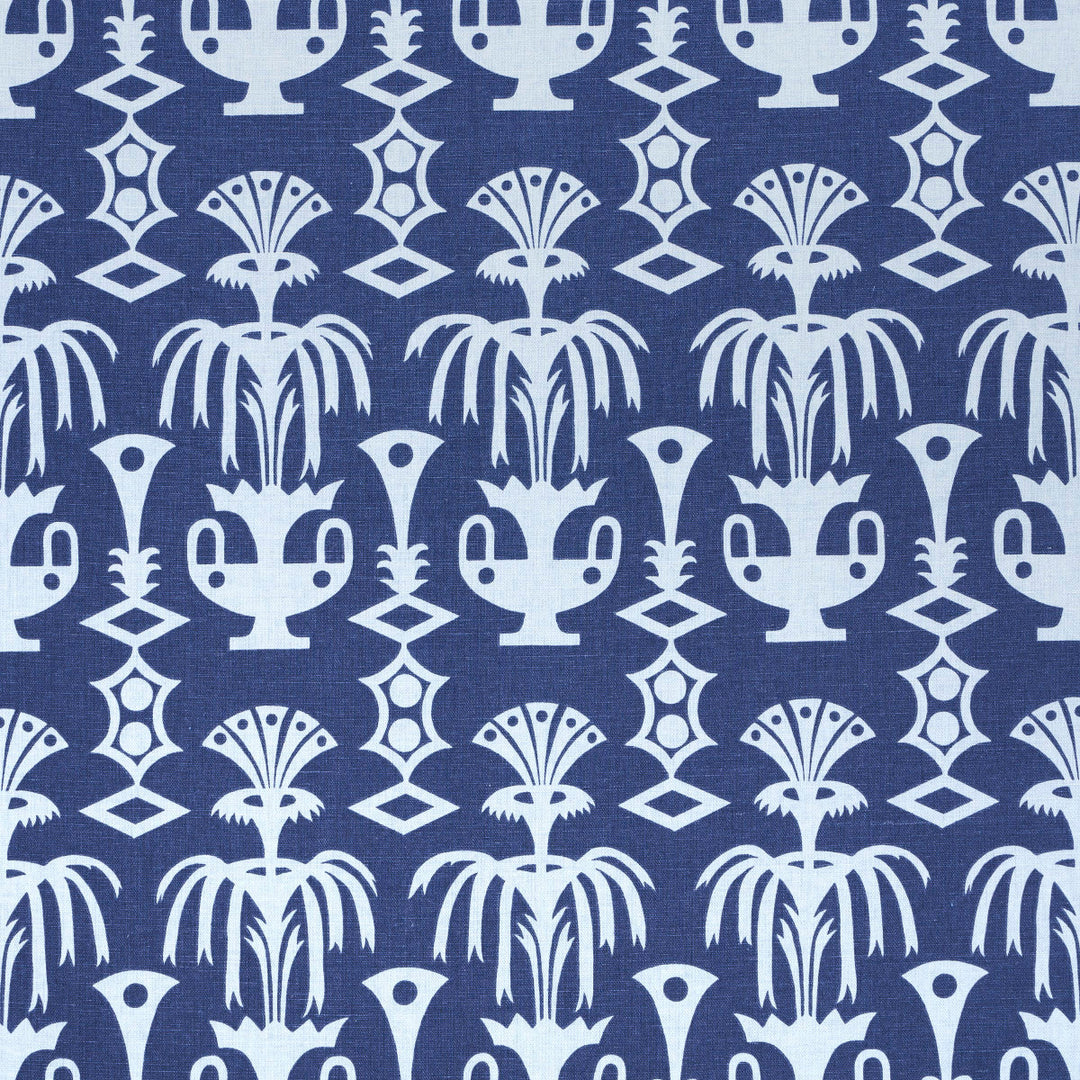 Fountain Grass - Blues by Schumacher Fabric