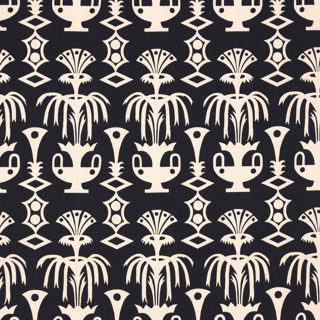 Fountain Grass - Black by Schumacher Fabric