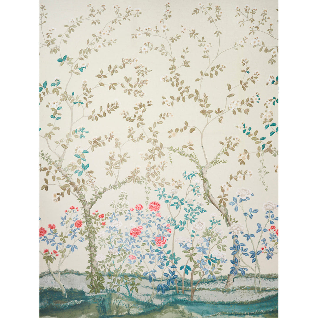 Madame De Pompadour Panel - Alabaster by Schumacher Fabric