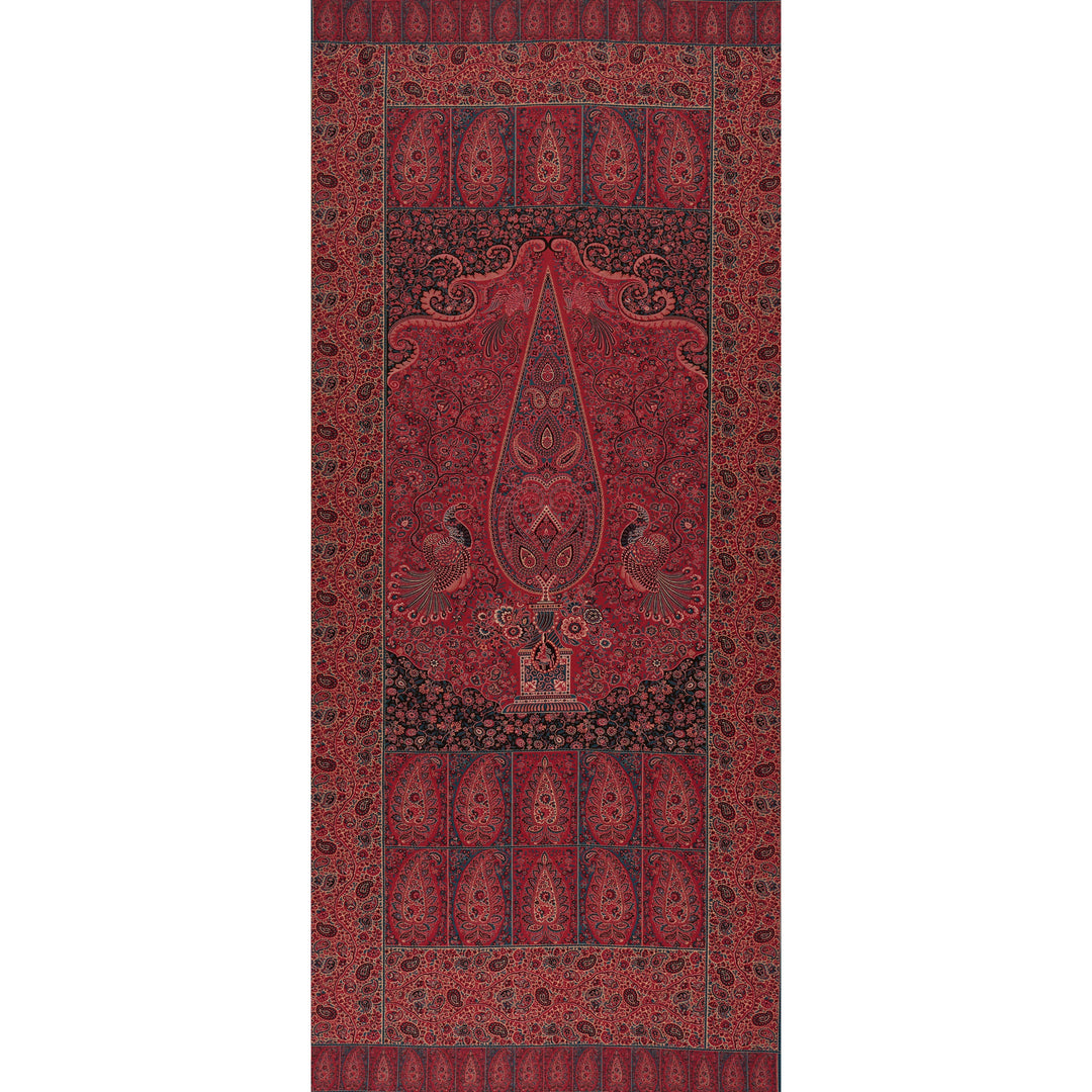 Colmery Paisley Panel - Rouge by Schumacher Fabric