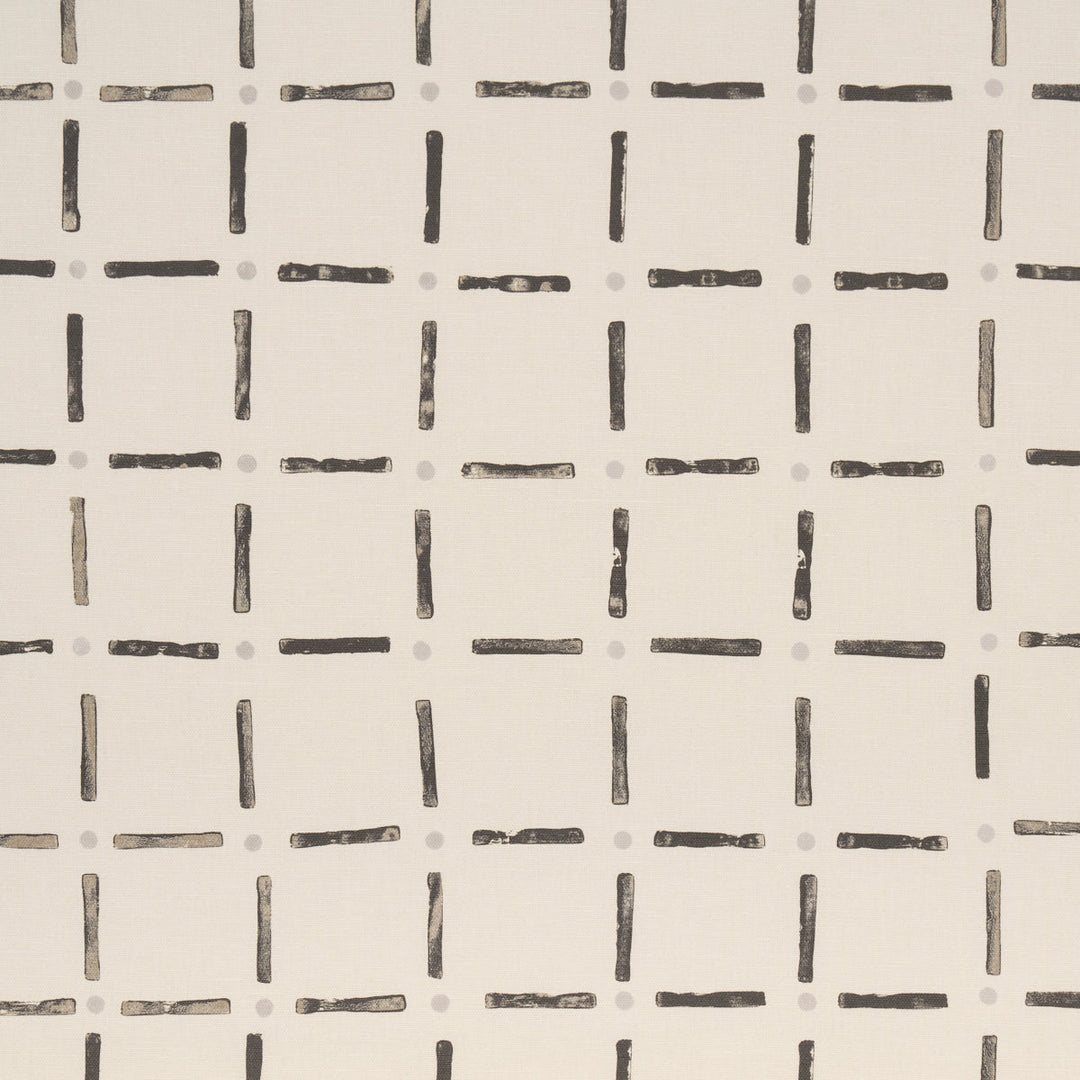 Drifting Grid - Black by Schumacher Fabric