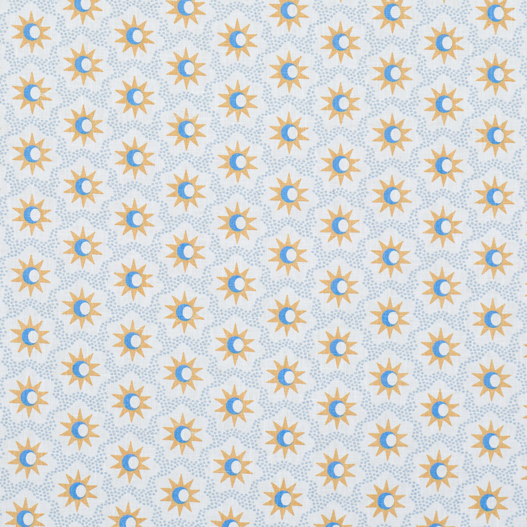 Lucie - Yellow & Sky by Schumacher Fabric