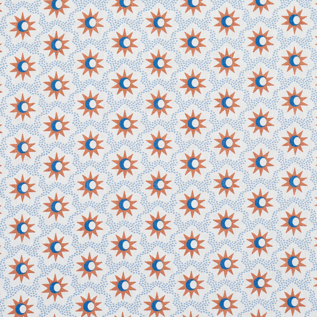 Lucie - Clay & Blue by Schumacher Fabric