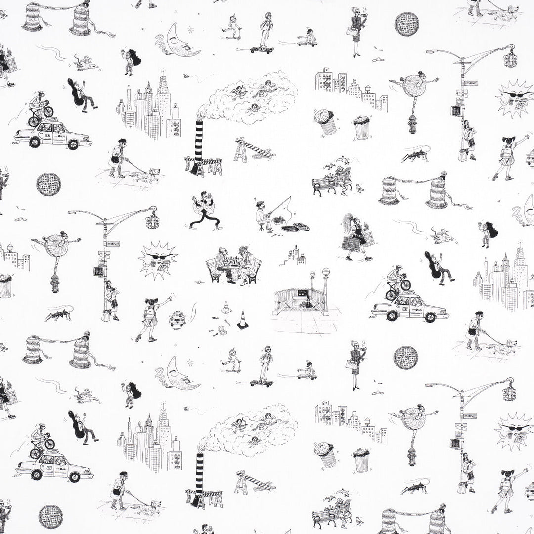 Joana Avillez'S Street Scenes - Black & White by Schumacher Fabric
