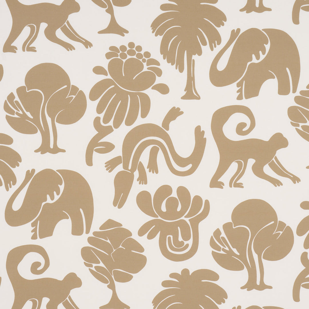 Call Of The Jungle - Neutral by Schumacher Fabric