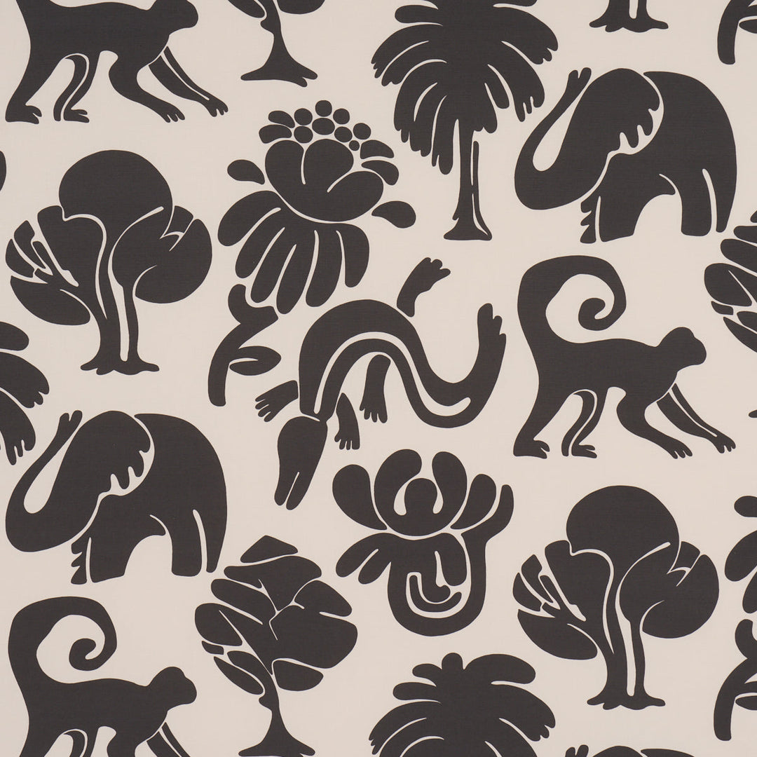 Call Of The Jungle - Black by Schumacher Fabric