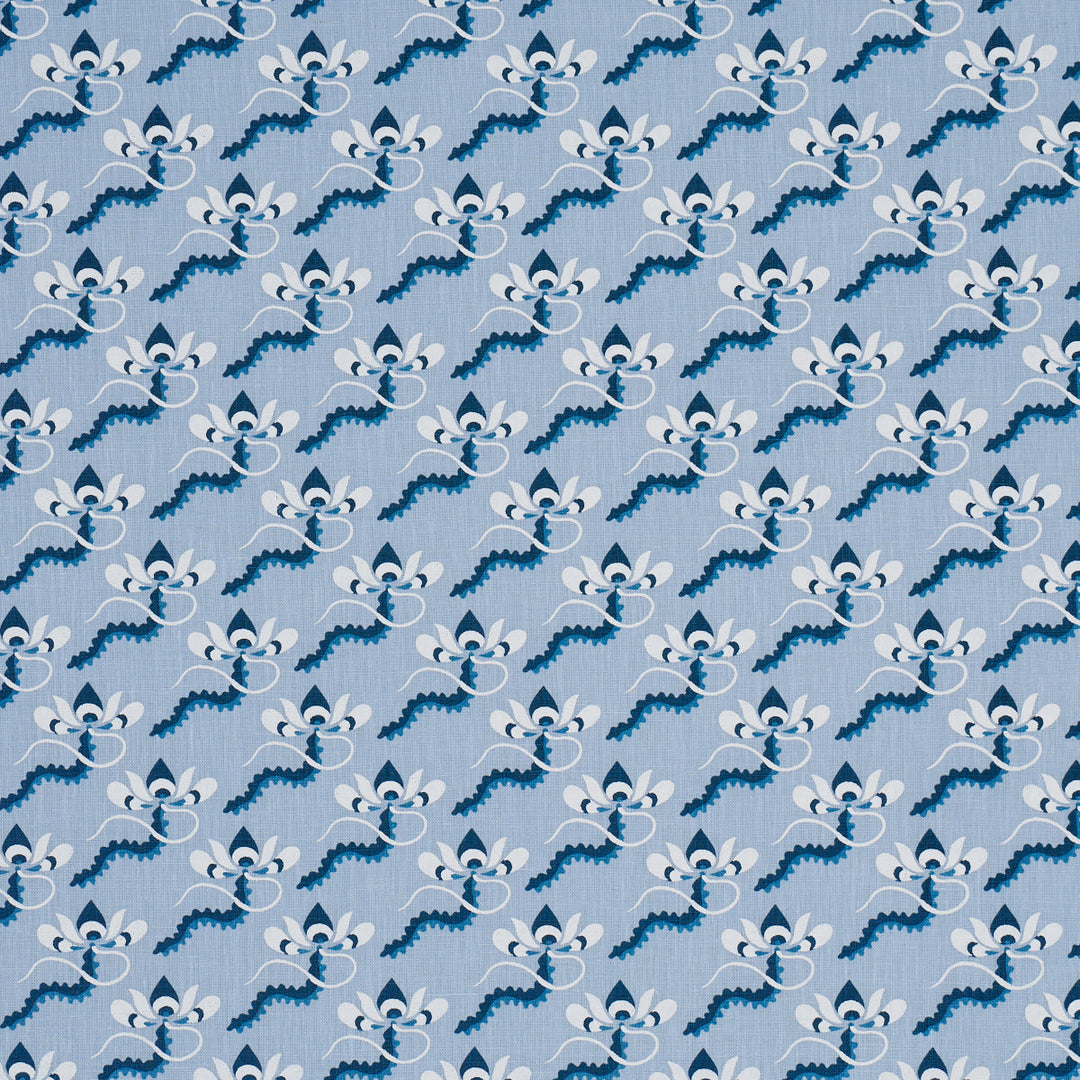 Bombay Rainbow - Bleu by Schumacher Fabric