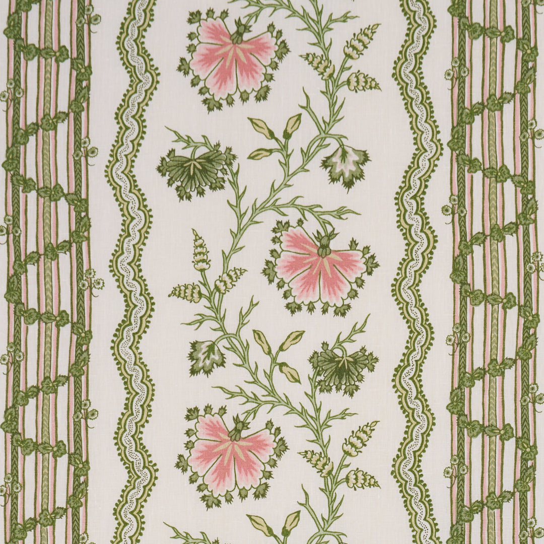 Parvati Floral Stripe - Petal by Schumacher Fabric