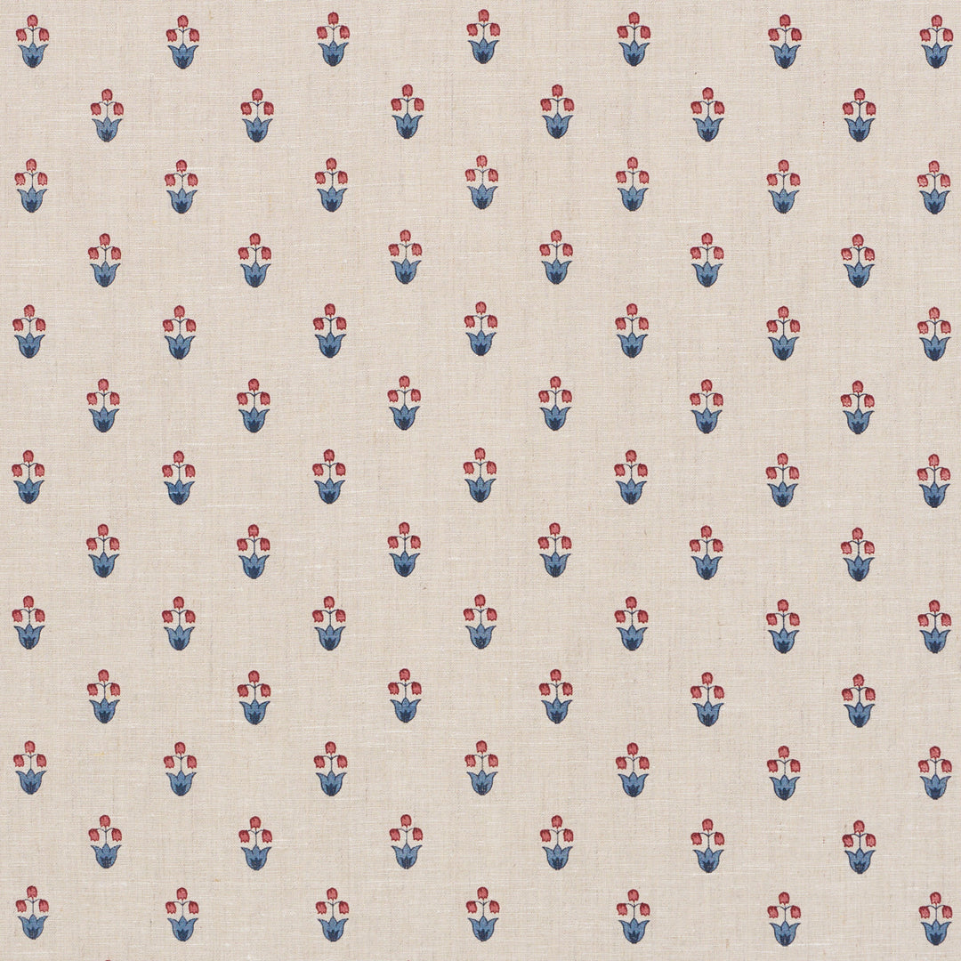 Moira Hand Print - Cerise & Ink by Schumacher Fabric