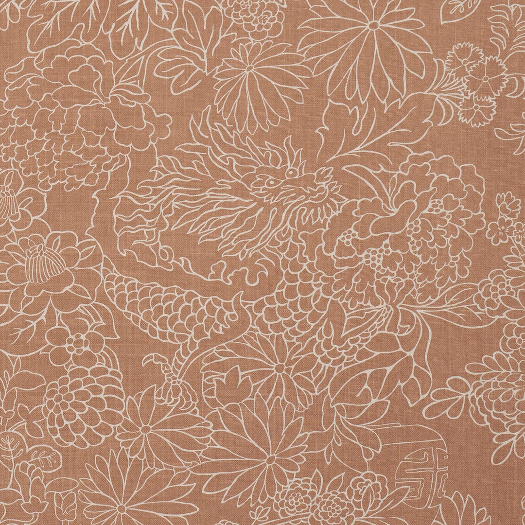 Chiang Mai Dragon Silhouette - Mediterranean Spice by Schumacher Fabric