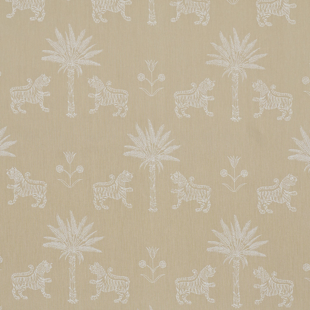 Tiger Palm Silhouette Outdoor - Mistral Sand by Schumacher Fabric