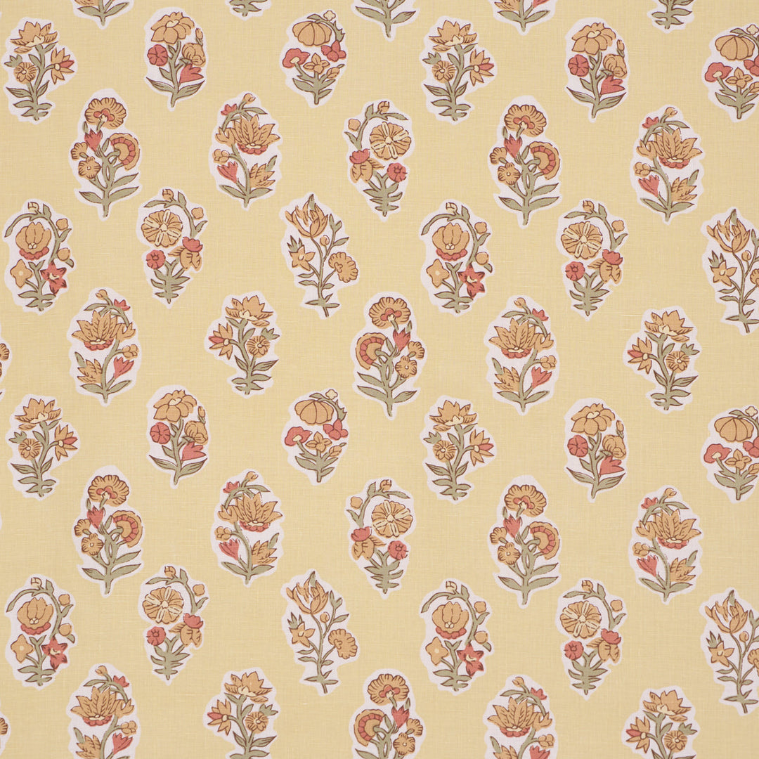 Anessa Hand-Screen Print - Yellow by Schumacher Fabric