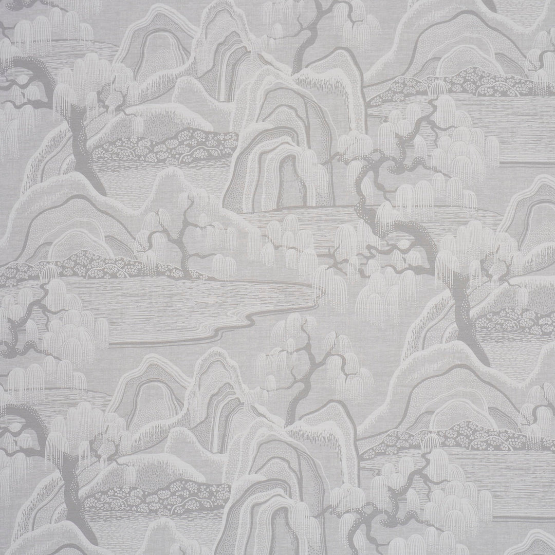Indigo Garden - Grey by Schumacher Fabric