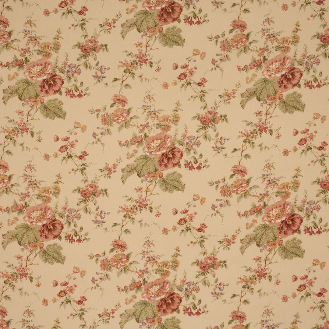 Midsummer Hollyhock - Beige by Schumacher Fabric