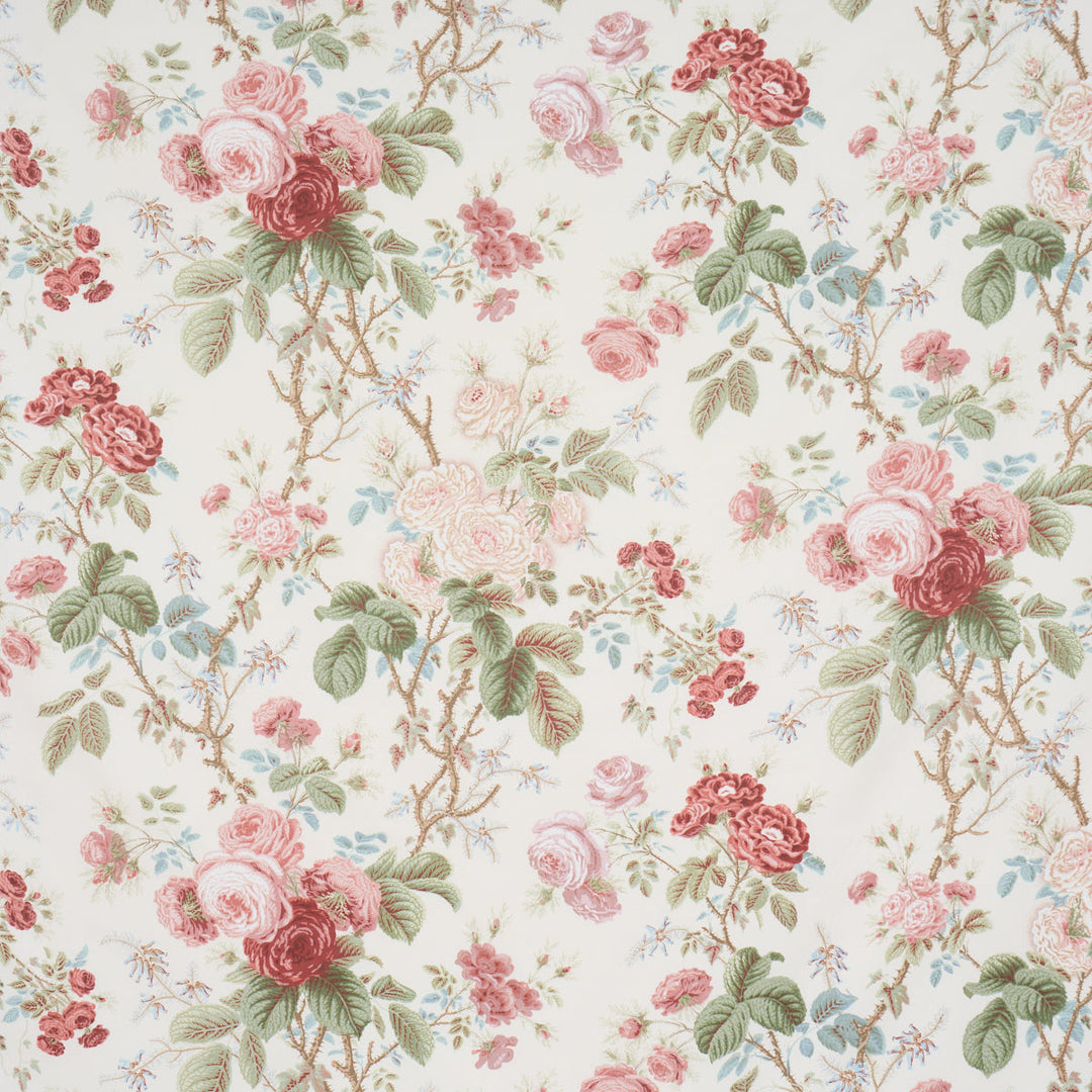 She Walks In Beauty Chintz - Rose by Schumacher Fabric