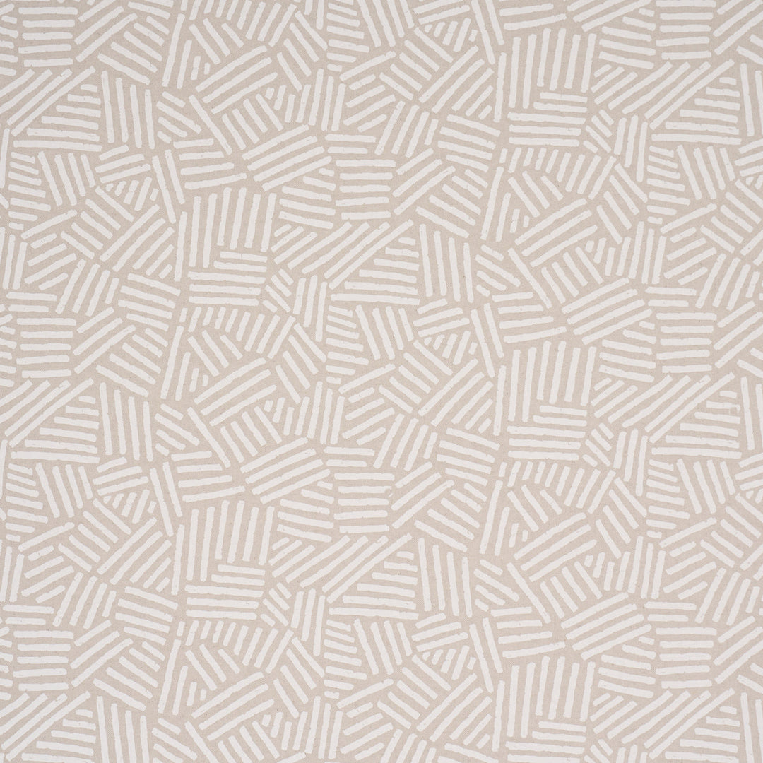 Hatchmark Hand-Print - Natural by Schumacher Fabric